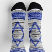 Israelische Holzflagge Socken (Oben)