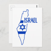 israelische Landkarte Postkarte (Vorne/Hinten)
