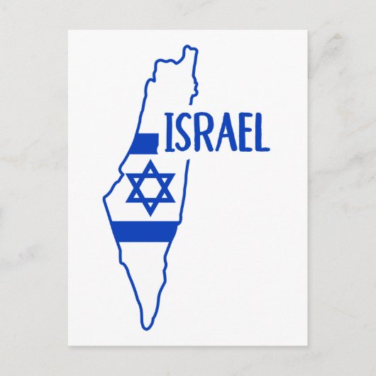 israelische Landkarte Postkarte (Vorderseite)