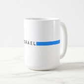 israelische Minimalflagge Kaffeetasse (VorderseiteRechts)