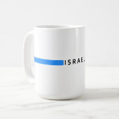 israelische Minimalflagge Kaffeetasse (Vorderseite Links)