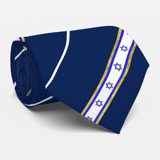 Israelische Streifenflagge Krawatte (Gerollt)