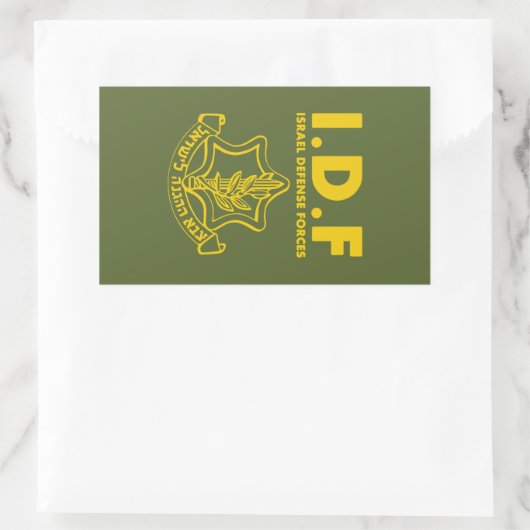 israelische Streitkräfte - ENG Rechteckiger Aufkleber (Tasche)