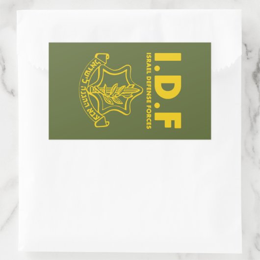 israelische Streitkräfte - ENG Rechteckiger Aufkleber (Tasche)