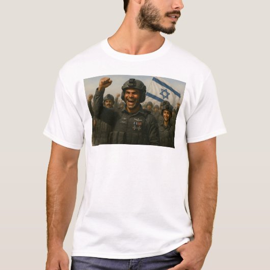Israelische Truppen feiern gemeinsamen Sieg T-Shirt (Vorderseite)