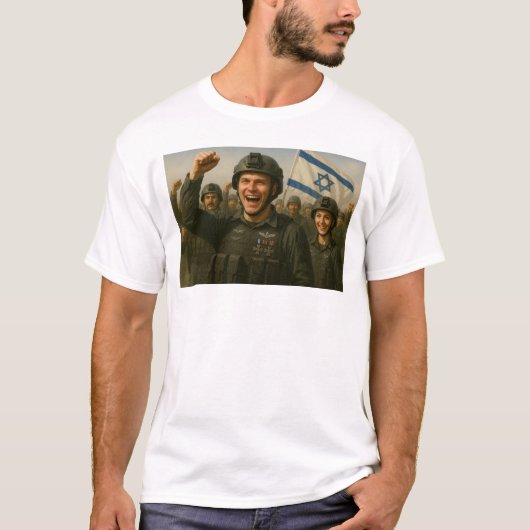 Israelische Truppen feiern gemeinsamen Sieg T-Shirt (Vorderseite)