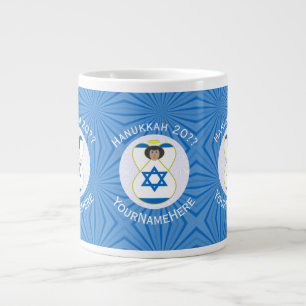 Israelischer Engel Chanukka-Flagge Personalisiert Jumbo-Tasse