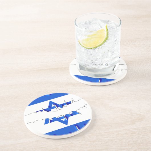 Israelischer Kuss Getränkeuntersetzer (Seite)