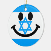 Israelisches Flaggengesicht Keramik Ornament (Links)