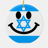 Israelisches Flaggengesicht Keramik Ornament (Hinten)