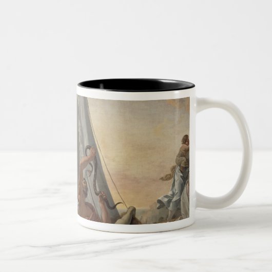 Israelite geplagt mit der unverschämten Schlange Zweifarbige Tasse (Rechts)