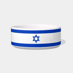 Israels Flagge Moderne patriotische Hundekatze Napf