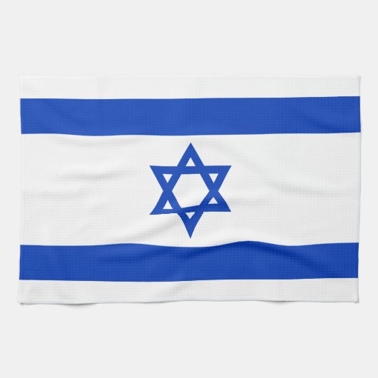 Israels Flagge moderner patriotisch Geschirrtuch (Horizontal)