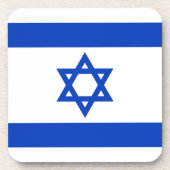 Israels Flagge moderner patriotisch Getränkeuntersetzer (Vorderseite)