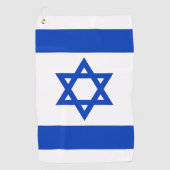 Israels Flagge moderner patriotisch Golfhandtuch (Vorderseite)