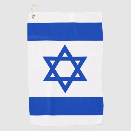 Israels Flagge moderner patriotisch Golfhandtuch (Vorderseite)