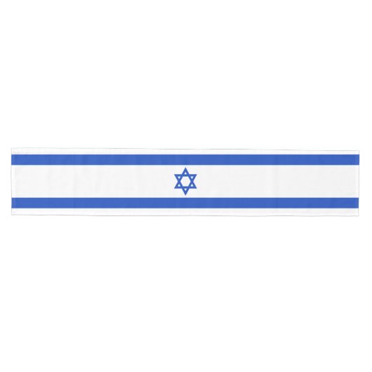 Israels Flagge moderner patriotisch Mittelgroßer Tischläufer (Horizontal)