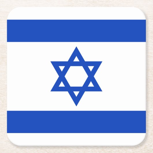 Israels Flagge moderner patriotisch Rechteckiger Pappuntersetzer (Vorderseite)