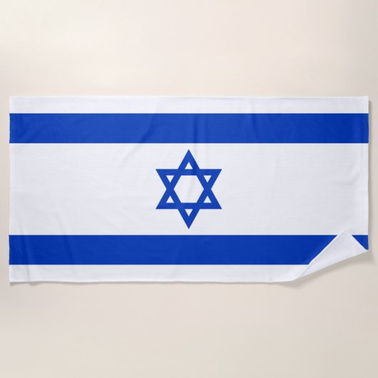 Israels Flagge moderner patriotisch Strandtuch (Vorderseite)