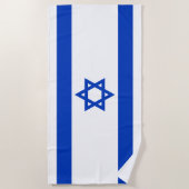 Israels Flagge moderner patriotisch Strandtuch (Vorderseite)