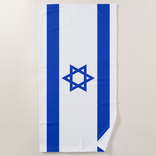 Israels Flagge moderner patriotisch Strandtuch (Vorderseite)