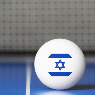 Israels Flagge moderner patriotisch Tischtennisball
