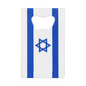 Israels Flagge patriotische Moderne Geldbeutel Flaschenöffner (Vorderseite)
