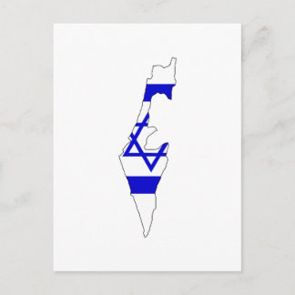 Israels Flaggenkarte Postkarte