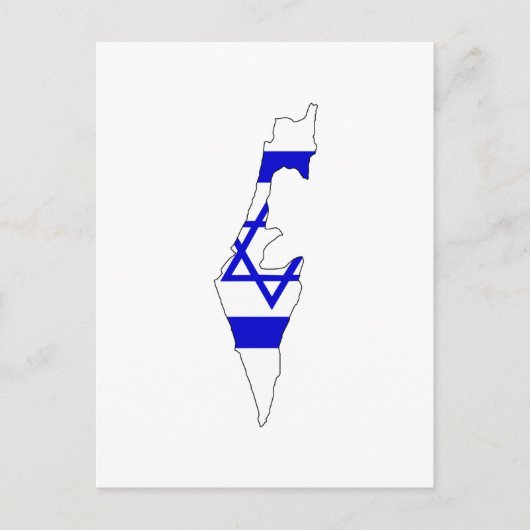 Israels Flaggenkarte Postkarte (Vorderseite)