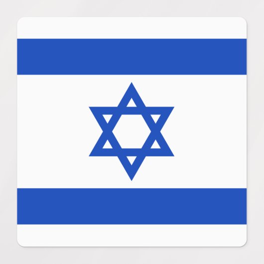 Israels Flaggenplatz Etiketten (Design 1)