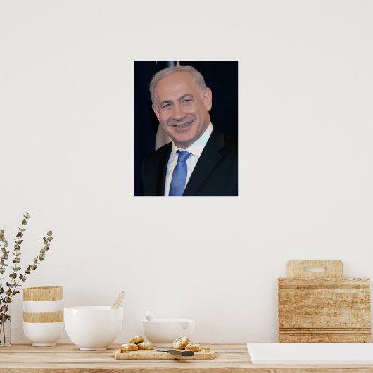 Israels Ministerpräsident Netanjahu Poster (Küche)