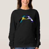 Isreal Bahamas Flag Isreali Bahamian Heart Premium Sweatshirt (Vorderseite)