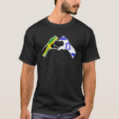 Isreal Jamaica Flag Isreali Jamaican Heart T-Shirt (Vorderseite)