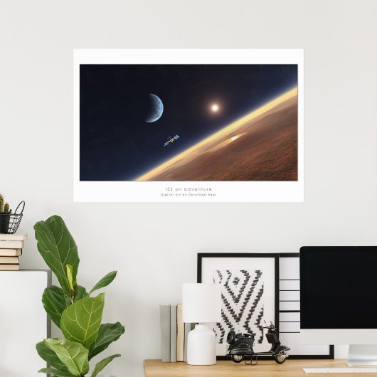 ISS auf Abenteuer Poster (Heimbüro)