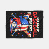 Iss Baseball Wiederholen Lustiger Eisdrip Cro Fleecedecke (Vorderseite (Horizontal))