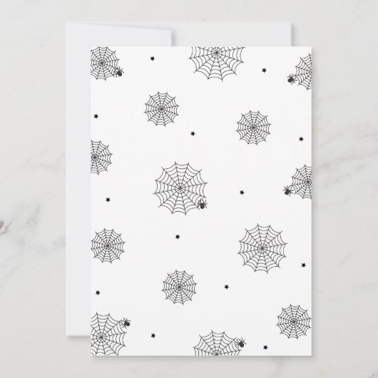 Iss beängstigenden Geburtstag Halloween weiß Einladung (Rückseite)