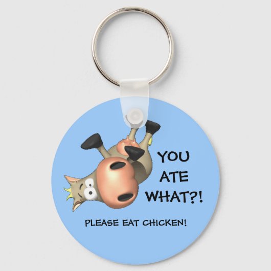 Iss bitte Hühnchen! Schlüsselanhänger (Vorderseite)