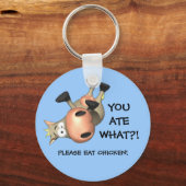 Iss bitte Hühnchen! Schlüsselanhänger (Vorderseite)