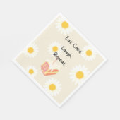 Iss Cake Blume Geburtstagskarte Serviette (Ecke)