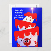 Iss Cake Postkarte (Vorne/Hinten)