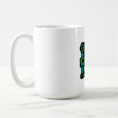 Iss Code Schlaf Wiederholen Neon-Programmierer-Hum Kaffeetasse (Links)