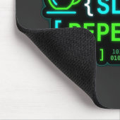Iss Code Schlaf Wiederholen Neon-Programmierer-Hum Mousepad (Ecke)