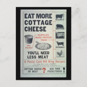 Iss Cottage Cheese - Vintage Postkarte