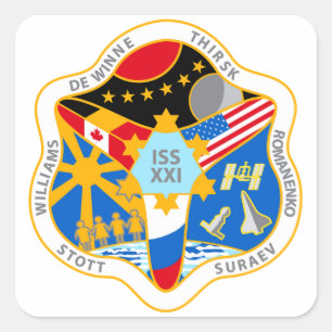 Iss-Crews: Expedition 21 Quadratischer Aufkleber