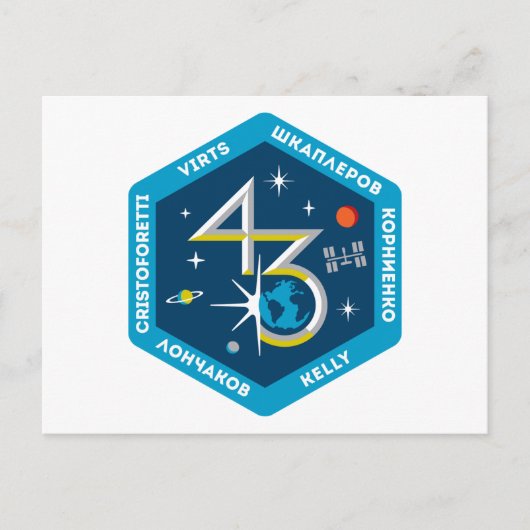 ISS-Crews: Expedition 43 Postkarte (Vorderseite)