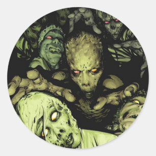 Iss dein Gehirn Runder Aufkleber