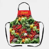 "Iss dein Gemüse!" Koch Schürze (Vorderseite)