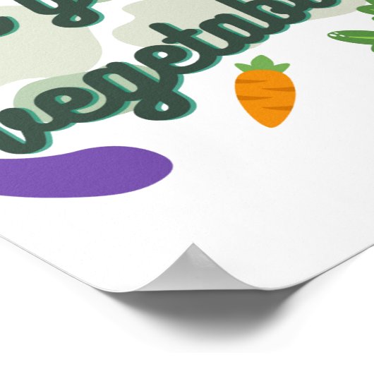 Iss dein Gemüseposter Poster (Ecke)