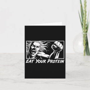 Iss dein Protein Anime Gym Manga Bodybuilding Fitn Karte