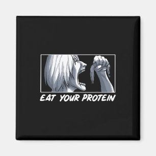 Iss dein Protein Anime Gym Manga Bodybuilding Fitn Magnet